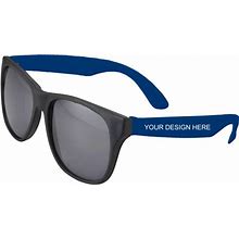 150 Custom Print Bullet Retro Sunglasses | Blue