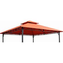 International Caravan ST. Kitts Replacement Canopy For 10 ft. Canopy Gazebo In Terra Cotta Brown, Transitional | Bellacor | YF-3136B-CNP- TC