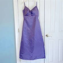 Bill Levkoff Dresses | Victorian Lilac Prom/Bridesmaid Satin Spaghetti Strap Gown. | Color: Purple | Size: 6