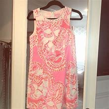 Lilly Pulitzer Dresses | Lilly Pulitzer Sheath Pink Print Dress | Color: Pink/White | Size: 4