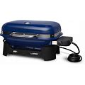 Weber Lumin Compact Outdoor Electric Barbecue Grill, Blue - Great Small Spaces Such As Patios, Balconies, And Decks, Portable And Convenient