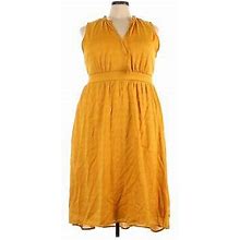 Old Navy Women Yellow Casual Dress 3X Plus