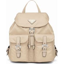 Prada Small Re-Nylon Backpack, Women, Desert Beige