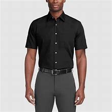 Van Heusen® Short-Sleeve Poplin Dress Shirt | Black | Regular 18 | Shirts + Tops Dress Shirts | Easy Care | Easter Fashion