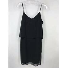 Asos Little Black Dress Sleeveless V Neck Sheath Lined Dress Size 6
