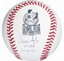 Aaron Judge New York Yankees Autographed Baseball With "62 HR" And "10-4-22" Inscriptions