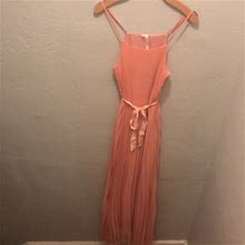 Small Ekklesia Pleated Pink Maxi Dress | Color: Pink | Size: S