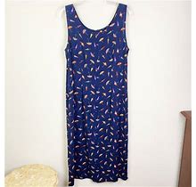Halmode Petites Dresses | Vtg Halmode Petites Casual Maxi Dress | Color: Blue/Purple | Size: L
