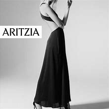 Aritzia Dresses | Talula Aritzia Peekaboo Black Maxi Dress Sleeveless With Cutouts Xs | Color: Black | Size: Xs