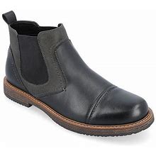 Vance Co Mens Lancaster Flat Heel Chelsea Boots | Black | Regular 10 | Boots Chelsea Boots | Comfort
