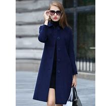 Luxury Women 100% Cashmere Trench Coat Long Jacket Winter Outwear