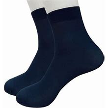 Rpvati Workout Socks Men Ankel High Thin Sock Warm Dress Socks 4 Pairs Navy