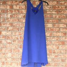 Sharagano Dresses | Sharagano V-Neck Bright Blue Sheath Knee Length Dress Size 12 | Color: Blue | Size: 12