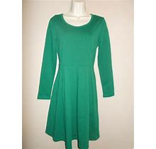 Bulotus Womens Size S Green Basic Knit Dress Pleated Skirt Section