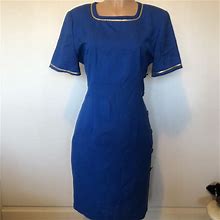 Jessica Howard Dresses | Jessica Howard Vintage, Womens Dress Size 12" | Color: Blue/Gold | Size: 12