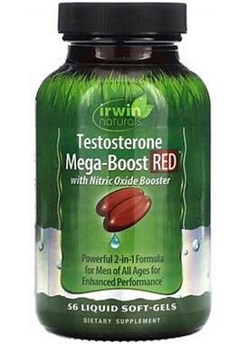 Irwin Naturals, Testosterone Mega-Boost Red, 56 Liquid Soft-Gels, IRW-40522