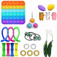 Bebiullo 22Pcs Fidget Toys Set,Sensory Toys Pack For Kids Adults, Simple Dimple Figetget Toys,Stress Relief And Anti-Anxiety Tools
