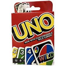 Uno With Customizable Wild Cards Mattel Classic Card Game Games Board
