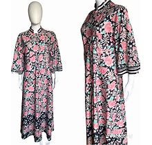 Vintage 1970S Maxi Dress Medium, Vintage Kimono Sleeve Maxi Medium