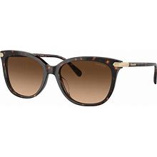 COACH HC8378U CL926 Dark Tortoise - Women Luxury Sunglasses, Brown Gradient Lens