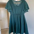 Shein Dresses | Green Short Sleeve Dress - M | Color: Green | Size: M