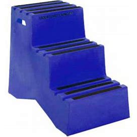 3 Step Plastic Step Stand - Blue 20"W X 33-1/2"D X 28-1/2"H - ST-3 BL