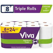 Viva Signature Cloth Paper Towels, 8 Triple Rolls
