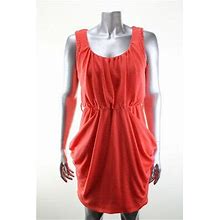 Xoxo Orange Knit Side Pocketed Dress Msrp $59
