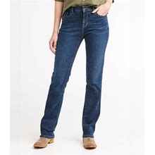 L.L.Bean | Women's True Shape Jeans, High-Rise Straight-Leg Washed Indigo 8 Petite, Denim