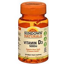 Sundown Naturals Vitamin D3 5000 IU 150 Softgels By Sundown Naturals
