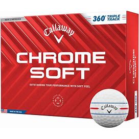 Callaway Chrome Soft 2024 360 Triple Track Golf Ball 1-4 12-Ball Pack White