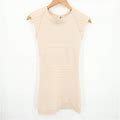 Theory Dresses | Theory Dress Petite 0 Cream Knit Beige Sweater Dress Cap Sleeve Sleeveless Wool | Color: Cream/Tan | Size: 0