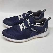 Footjoy Shoes | Footjoy Fj Flex Blue Spikeless Golf Shoes 56102 Men's Size 11m Soles Show Some W | Color: Blue | Size: 11