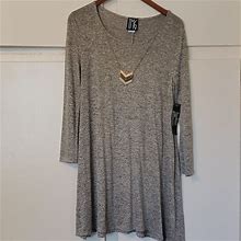 Tmg Dresses | Gray Dress With Necklace | Color: Gray | Size: L