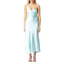 Bardot Women's Asymmetric-Hem Satin Dress - Mint - Size 10