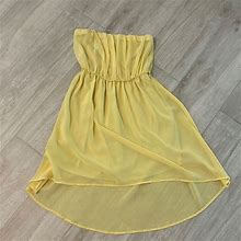 Papaya Dresses | Hi Lo Tube Top Dress | Color: Yellow | Size: M