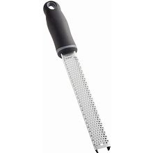 Choice 13" Stainless Steel Handheld Zester With Non-Slip Black Handle