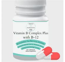 Vitamin B-Complex Plus W Vitamin B12 Contains All Essential B Vitamins: B1, B2, B3, B5, B6, B7, B9, B12 - Enhances Energy - Fights Stress - Stimulate