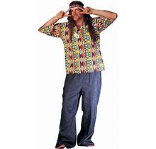 Adult 60'S Male Hippie Costume (Multi Pattern)