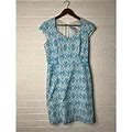 Antonio Melani Cap Sleeve Blue Print Dress