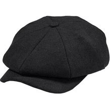Pouday Newsboy Hat For Men Boys Boston Scally Cap Irish Cap Newsies Cabbie Hat For Men Flat Summer Newboy Cap Pure Black