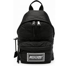 Moschino - Logo-Patch Quilted Backpack - Men - Polyamide/Calf Leather - One Size - Black