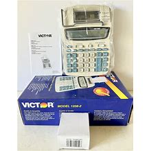 Victor 1208-2 12 Digit Capacity LCD Display 2 Color Serial Printing Calculator