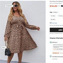 Shein Dresses | 3X Cheetah Print Dress | Color: Tan | Size: 3X