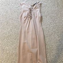 Forever 21 Dresses | Beige Ponte Sheath Dress | Color: Cream/Tan | Size: S