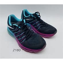 Nike Air Max 2015 Women's Size 7.5 Running Shoes Black Purple