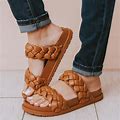 Qupid Shoes | Quips Albina Braided Sandal Size 10 | Color: Brown/Tan | Size: 10