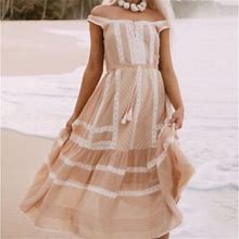 Spell Dresses | Spell Cinder Midi Dress | Color: Cream/White | Size: Xs