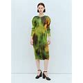 Pleats Please Issey Miyake Turnip & Spinach Midi Dress - Green - Casual Dresses Size 3