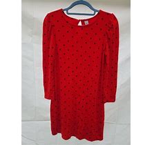 Old Navy Size Sm Red With Black Polka-Dots Dress